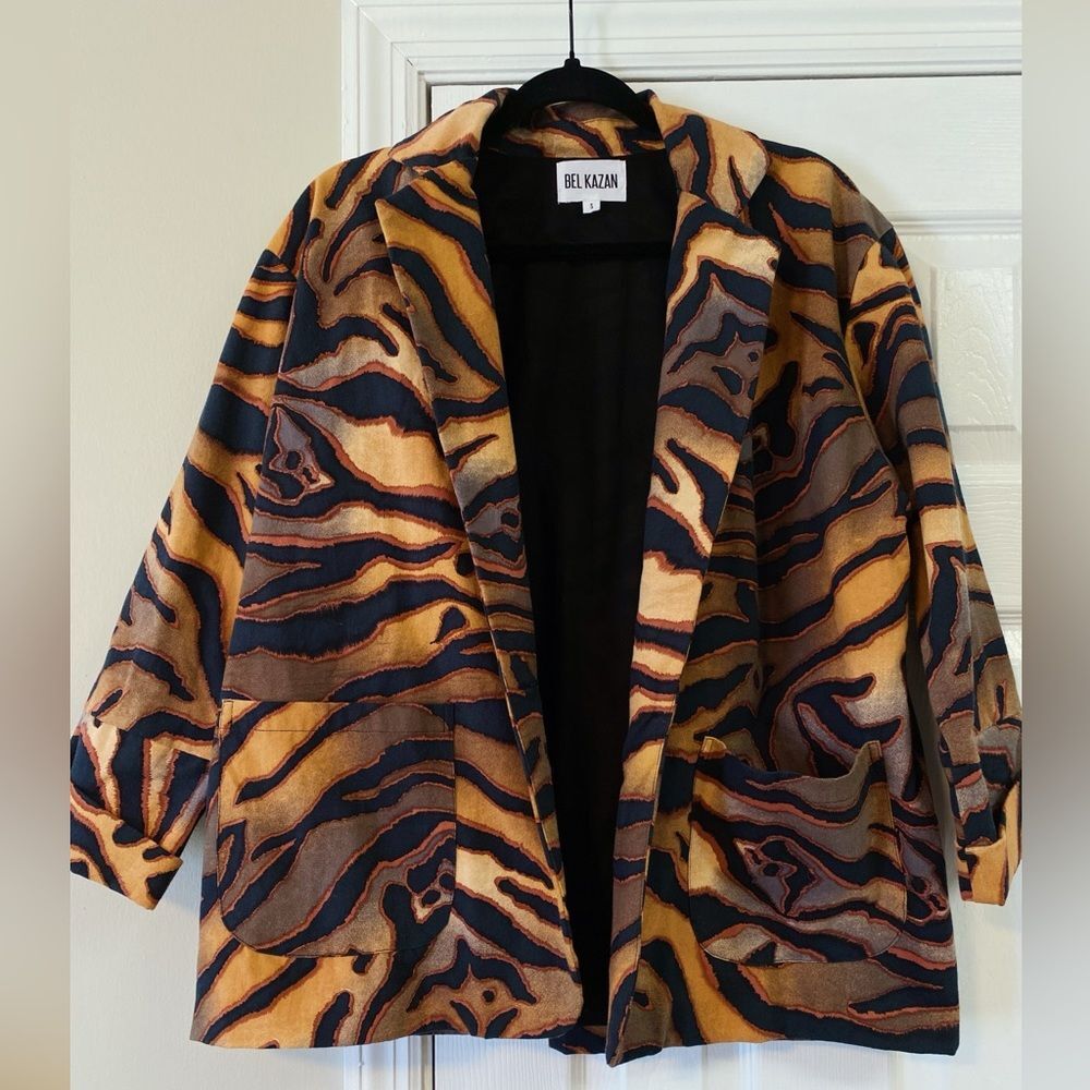 Bel Kazan Women's Multicolor Patterned Blazer Jacket